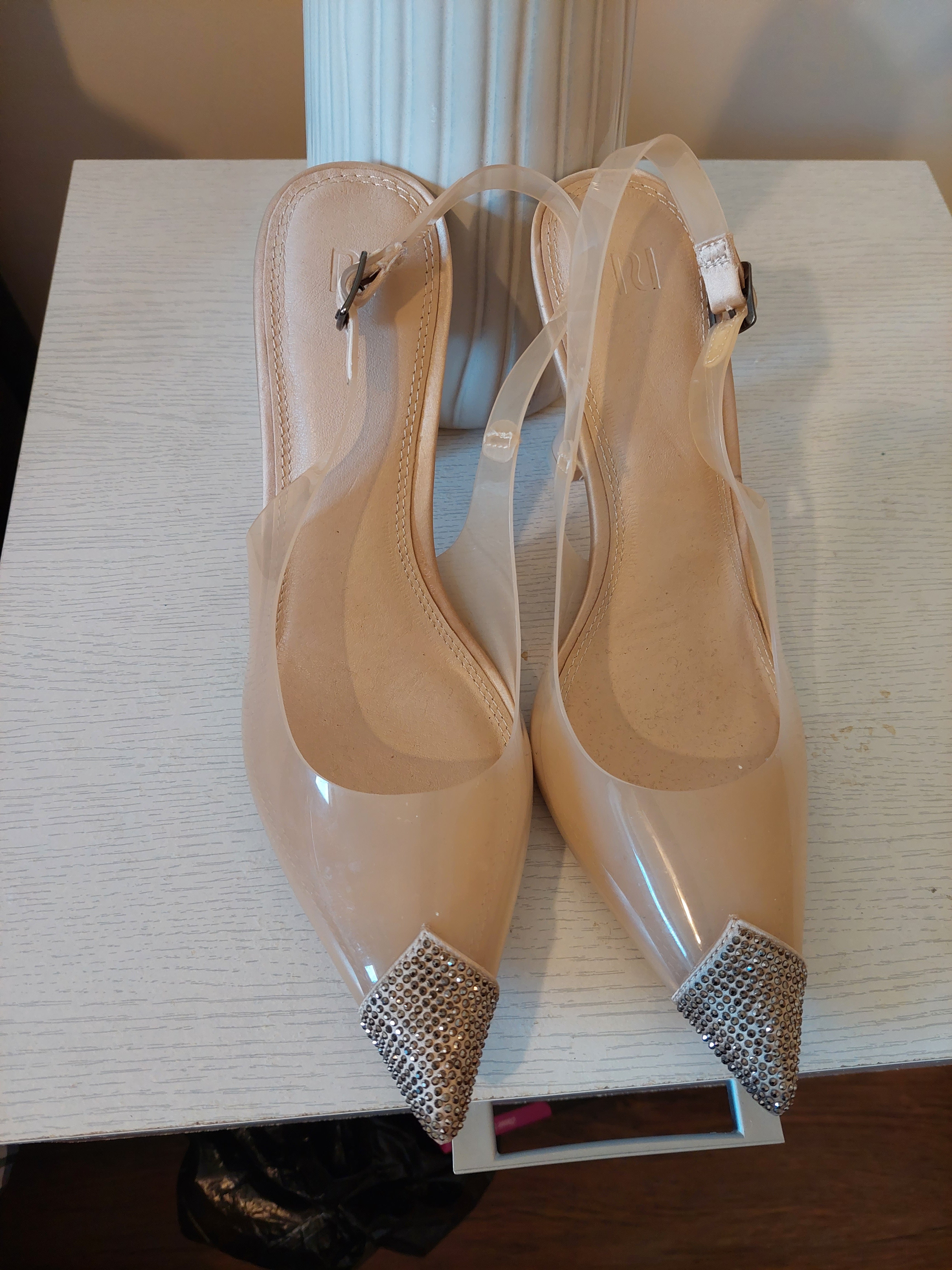 River Island Nude Shiny Heel