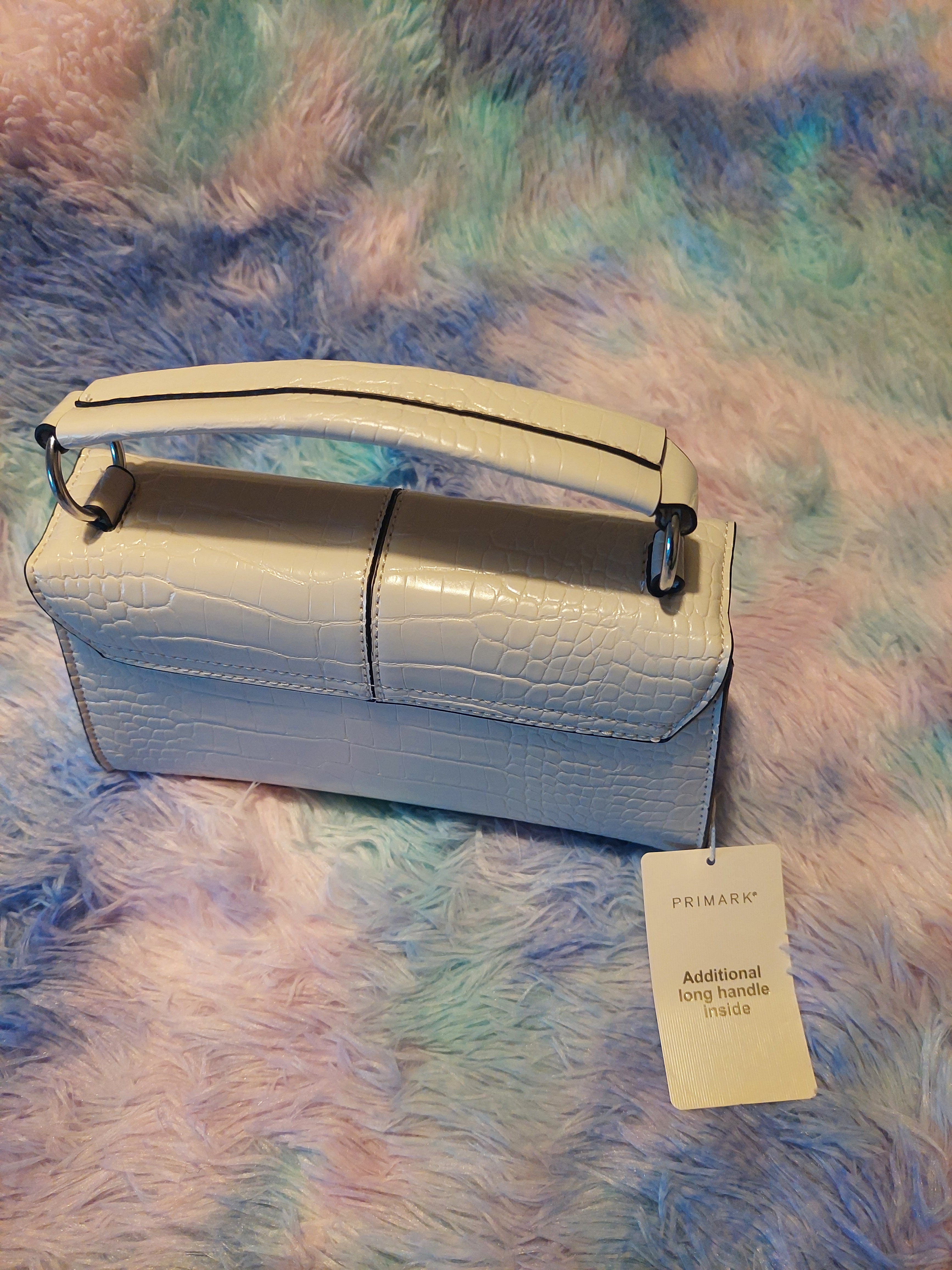 White Shinny Gradient Top Handle Bag