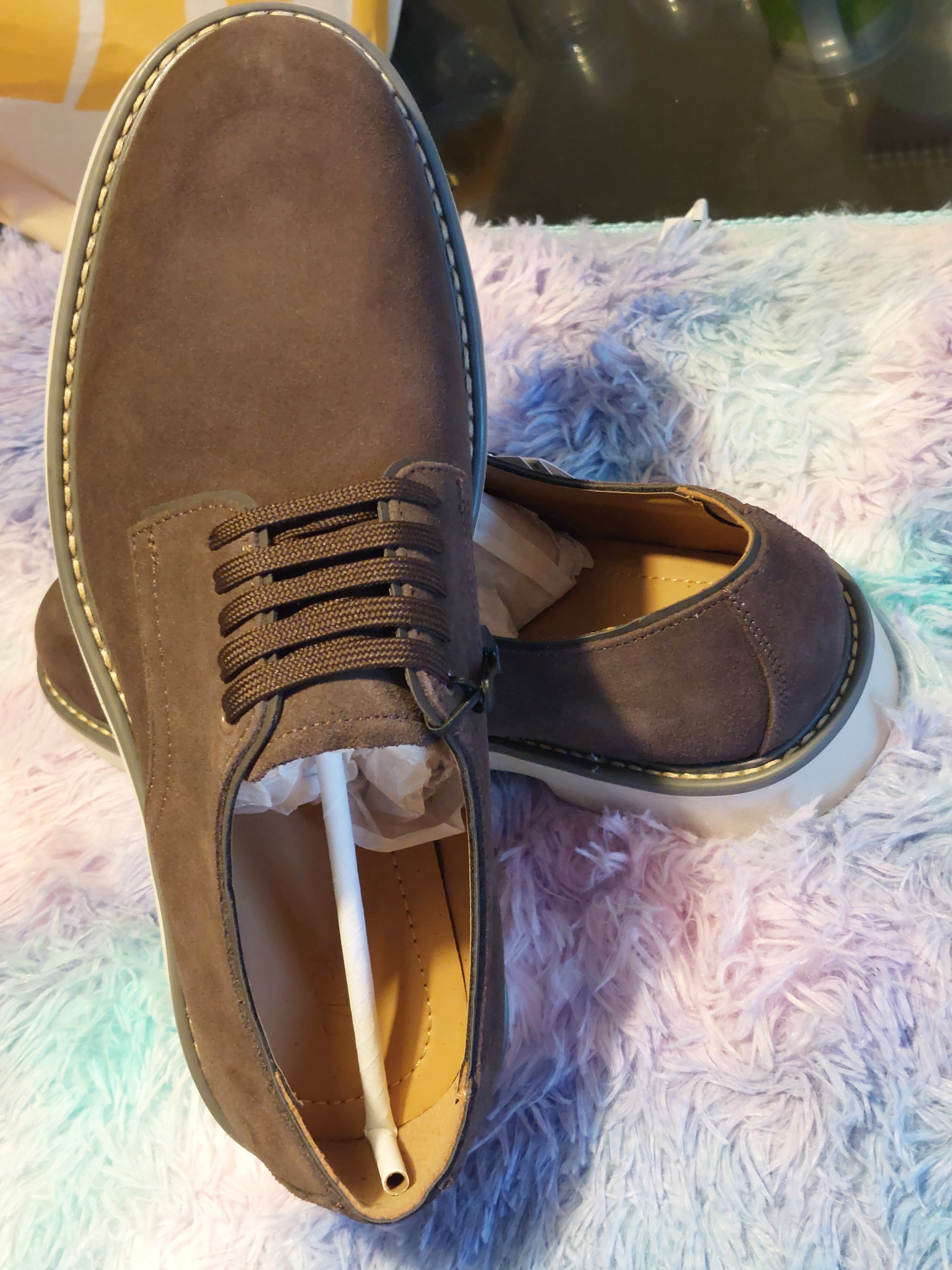 Men Leather Brown Shoe