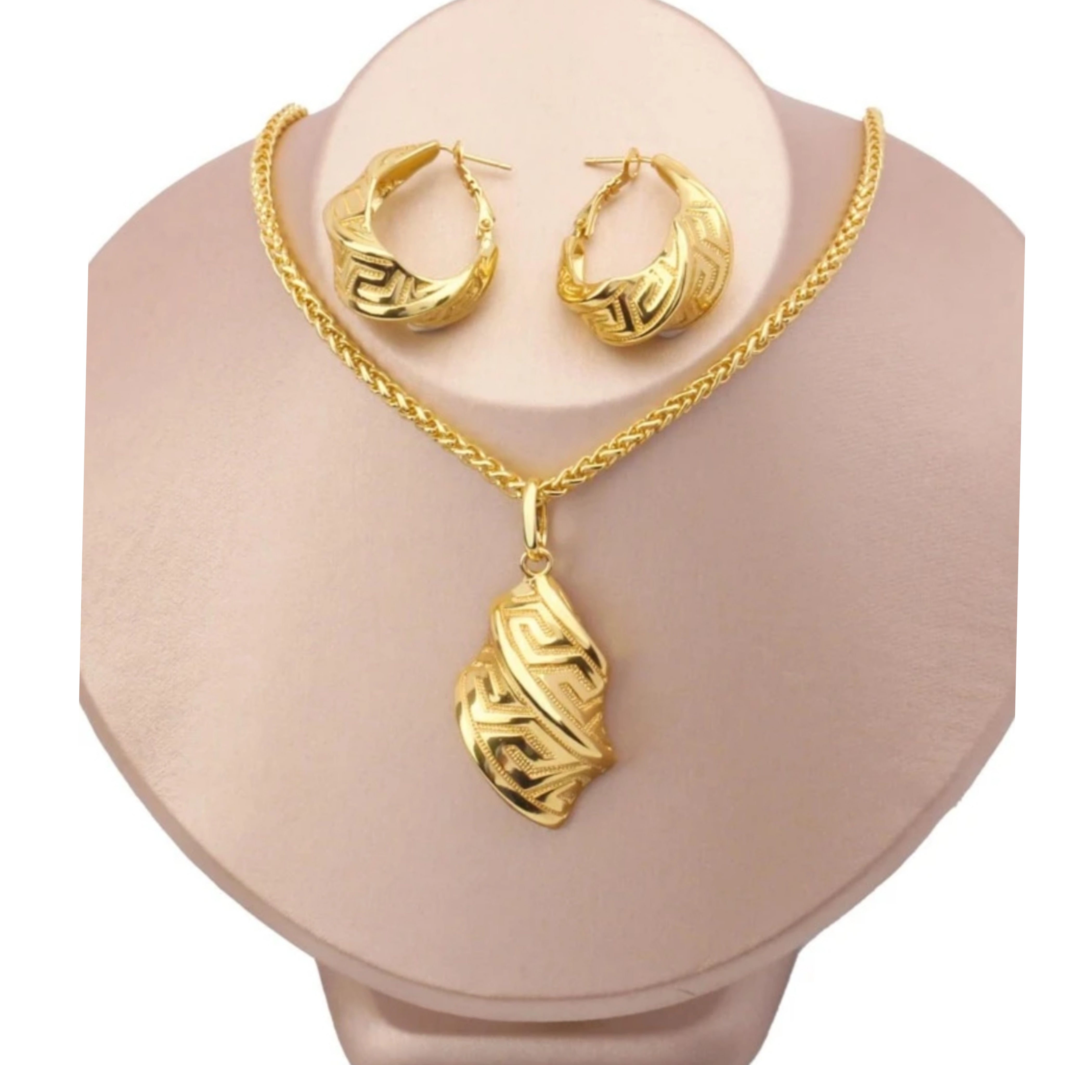 Women Romantic Jewelry Gold Set