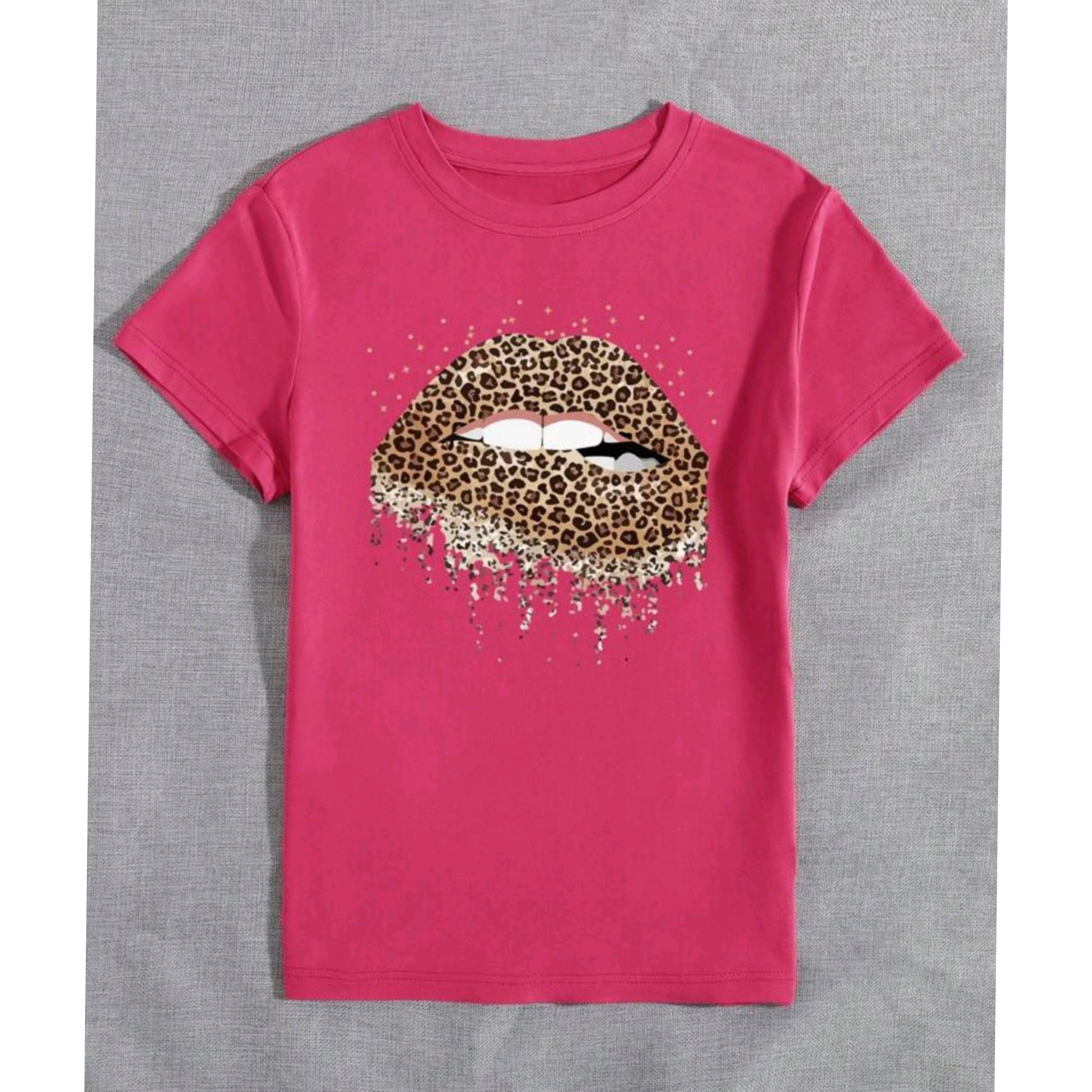 Leopard Lip Print Tee