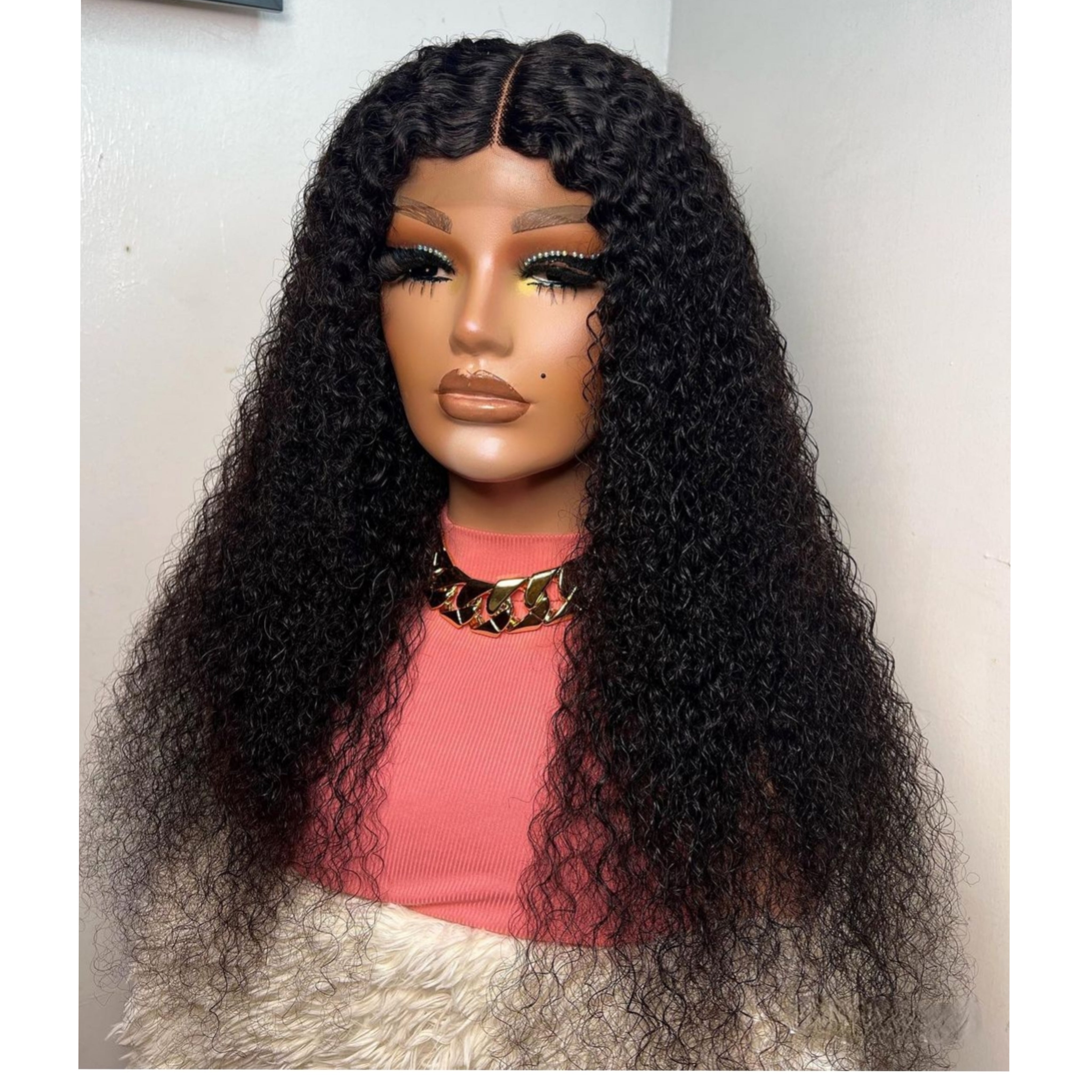 Malaysian Tiny Curls 24inches 4 x 4 Closure Made