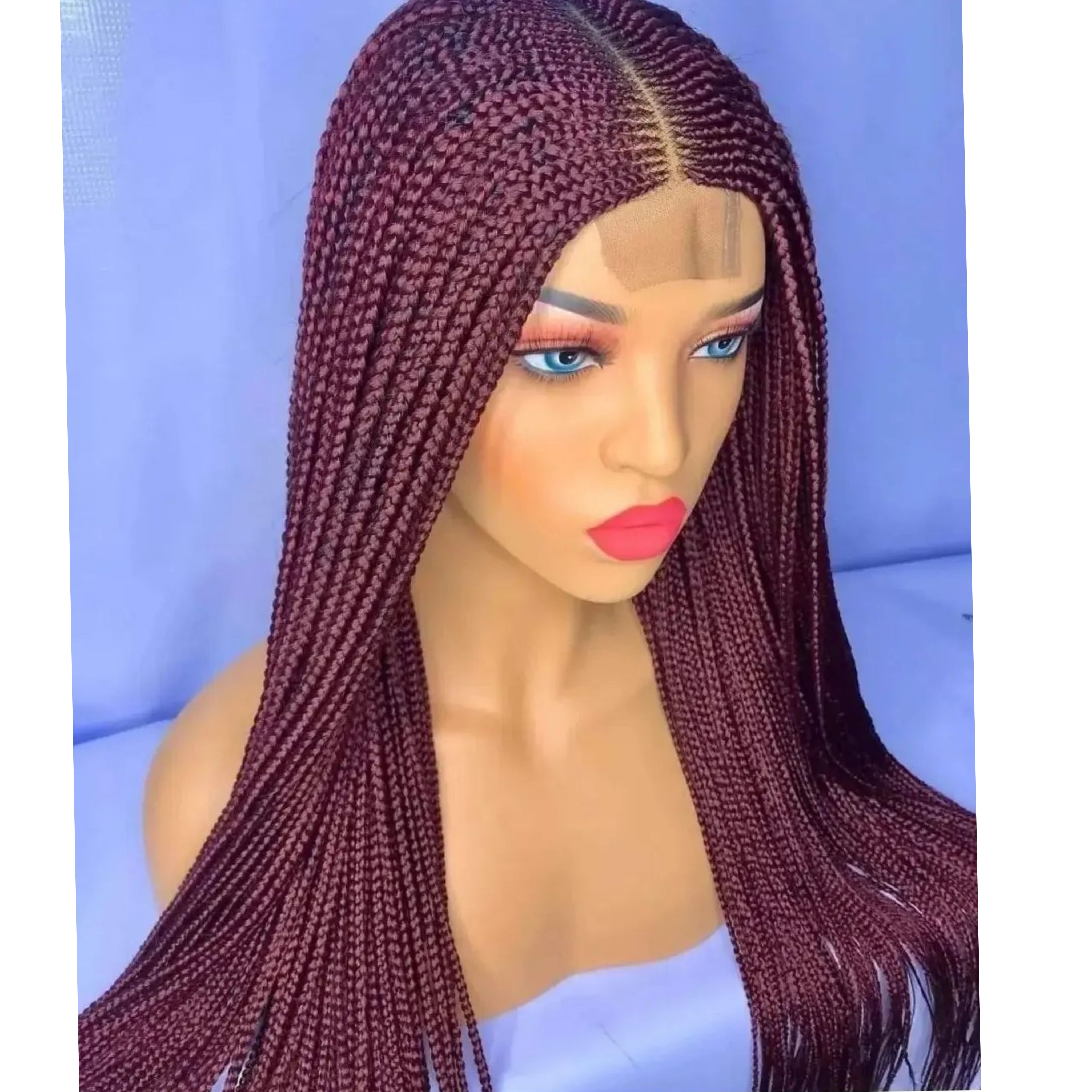 Burgundy Ghana Weaving Braids